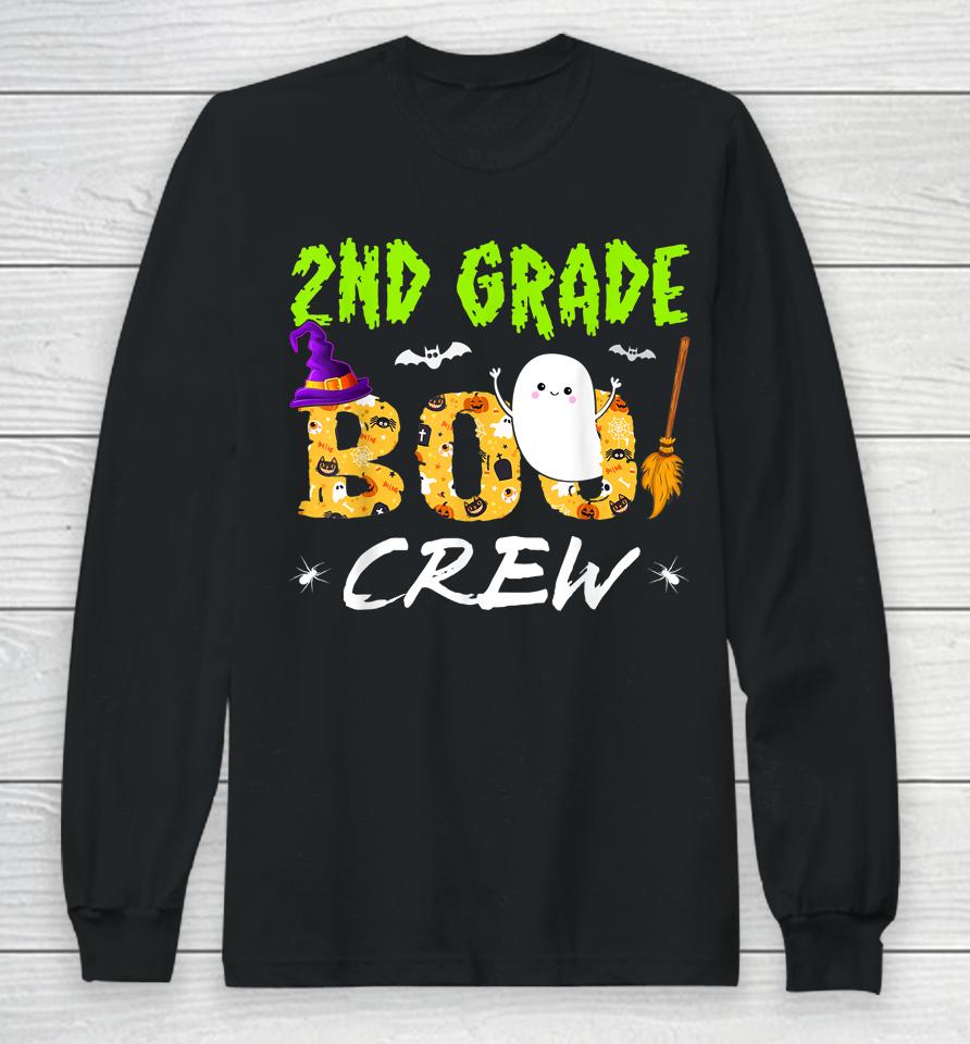 2Nd Grade Boo Crew Teacher Halloween Long Sleeve T-Shirt