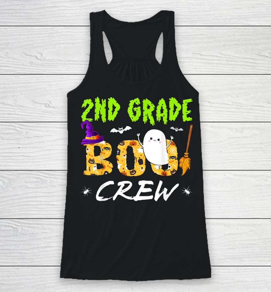 2Nd Grade Boo Crew Teacher Halloween Racerback Tank