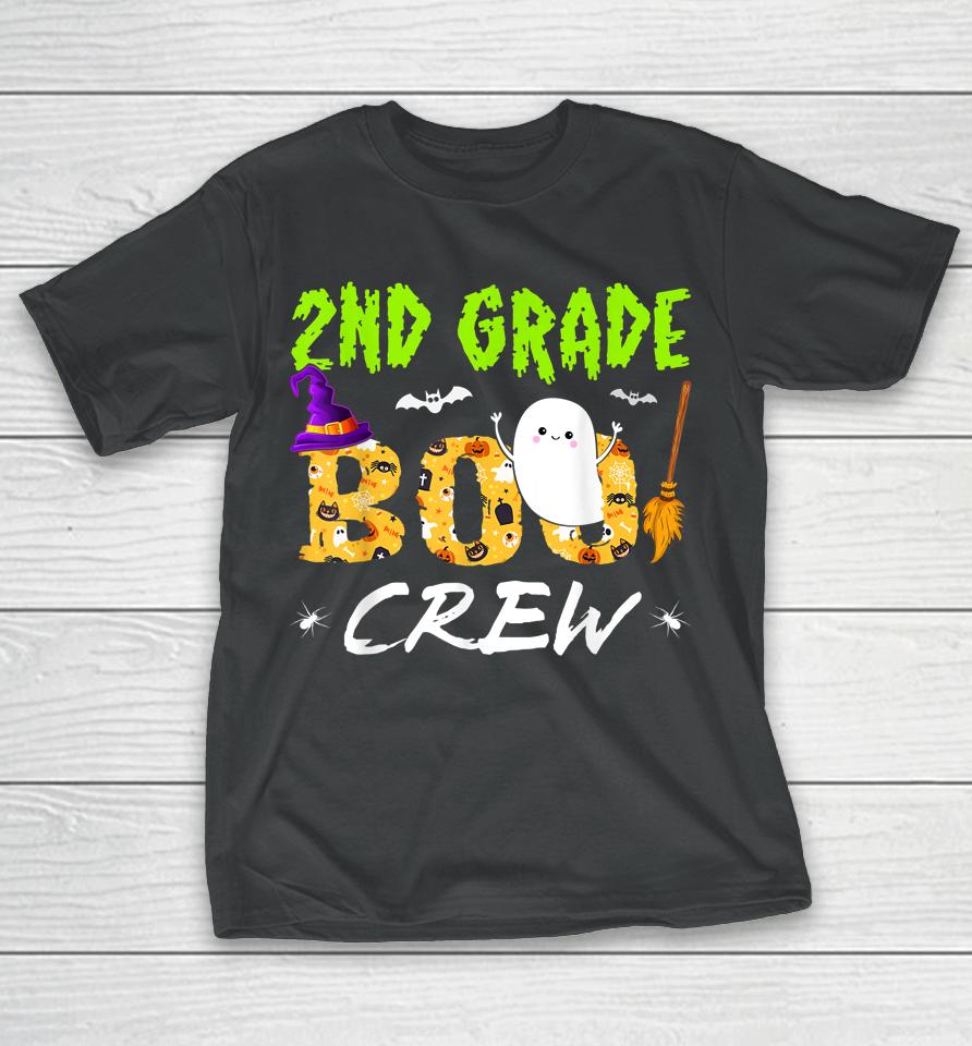2Nd Grade Boo Crew Teacher Halloween T-Shirt