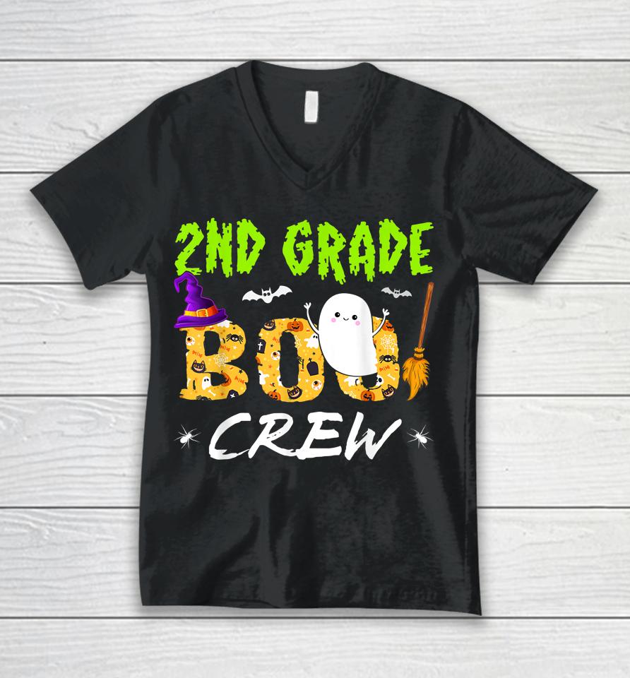 2Nd Grade Boo Crew Teacher Halloween Unisex V-Neck T-Shirt