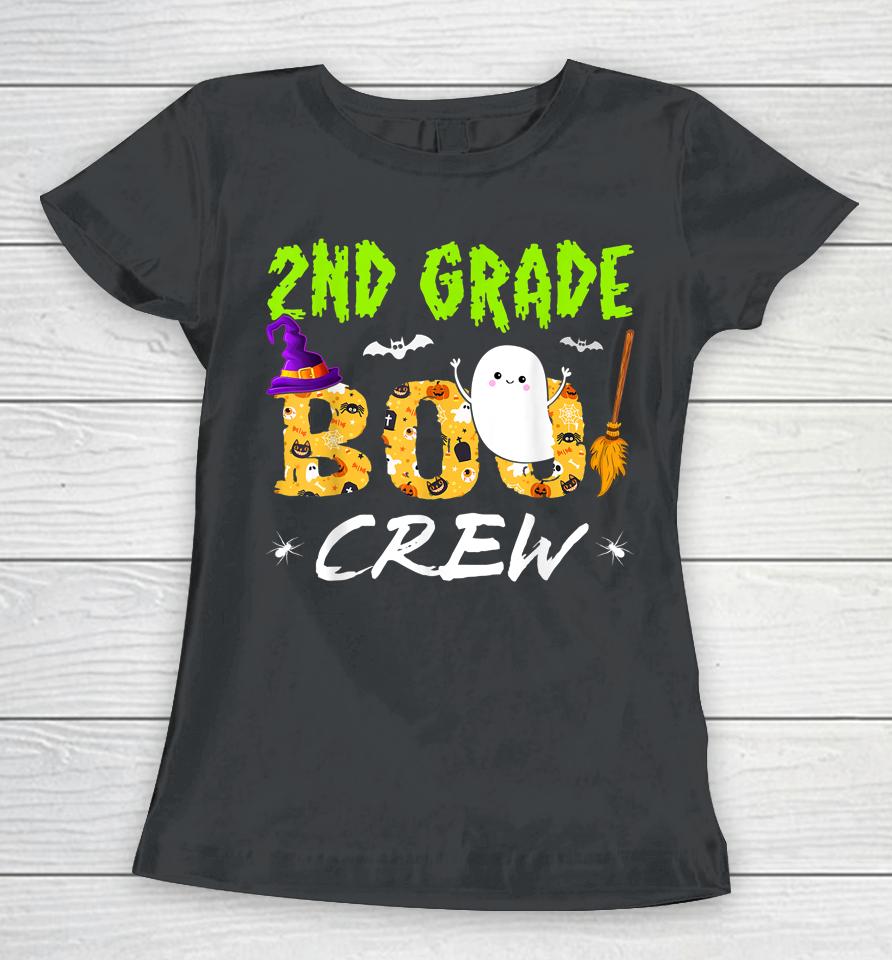 2Nd Grade Boo Crew Teacher Halloween Women T-Shirt