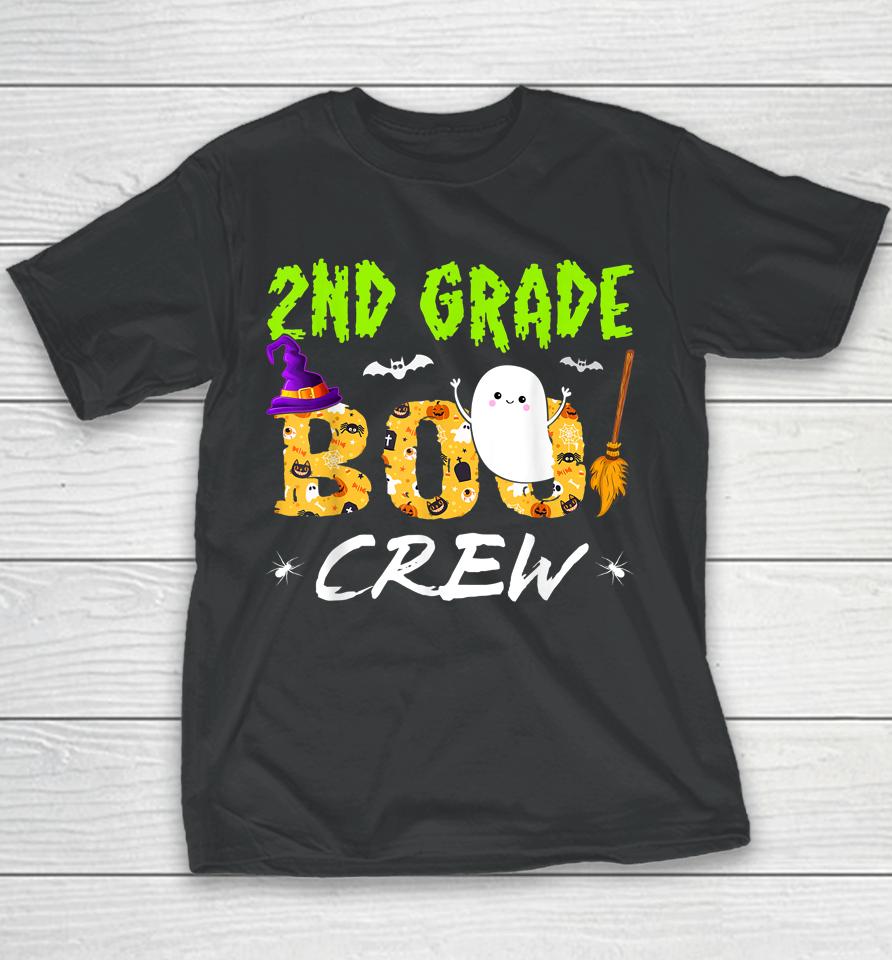 2Nd Grade Boo Crew Teacher Halloween Youth T-Shirt