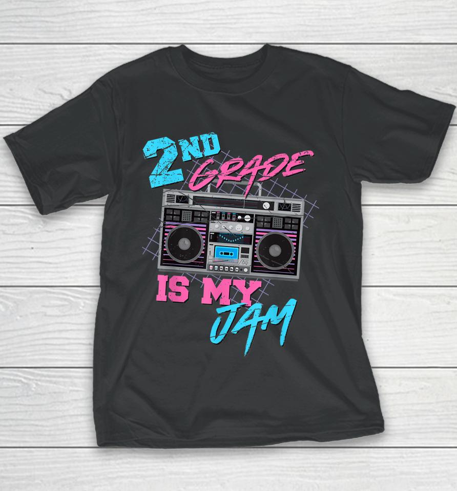 2Nd Grade Is My Jam Vintage 80S Boombox Teacher Student Youth T-Shirt