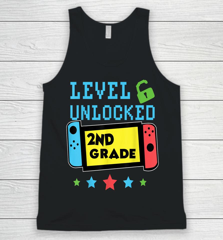 2Nd Grade Level Unlocked Gamer First Day Of School Boys Unisex Tank Top