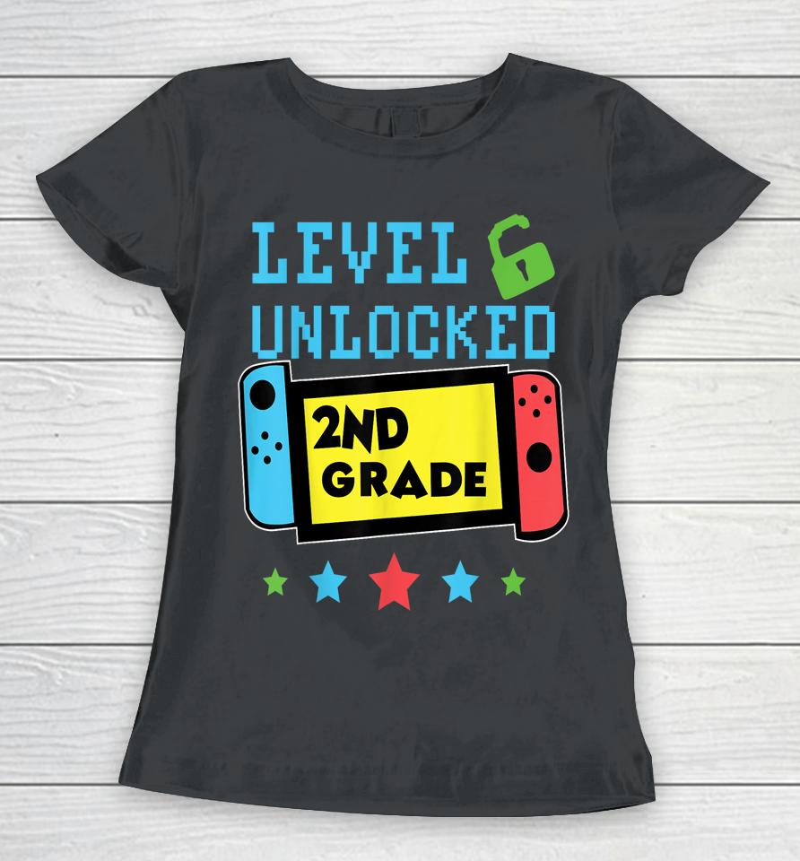 2Nd Grade Level Unlocked Gamer First Day Of School Boys Women T-Shirt