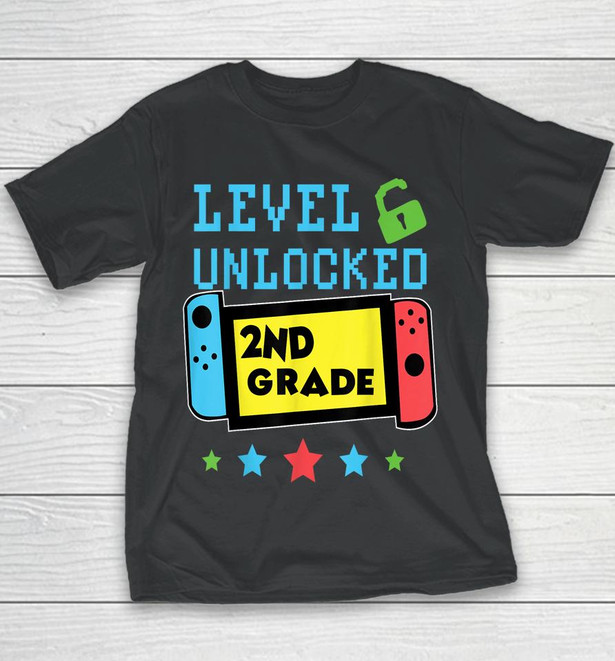 2Nd Grade Level Unlocked Gamer First Day Of School Boys Youth T-Shirt