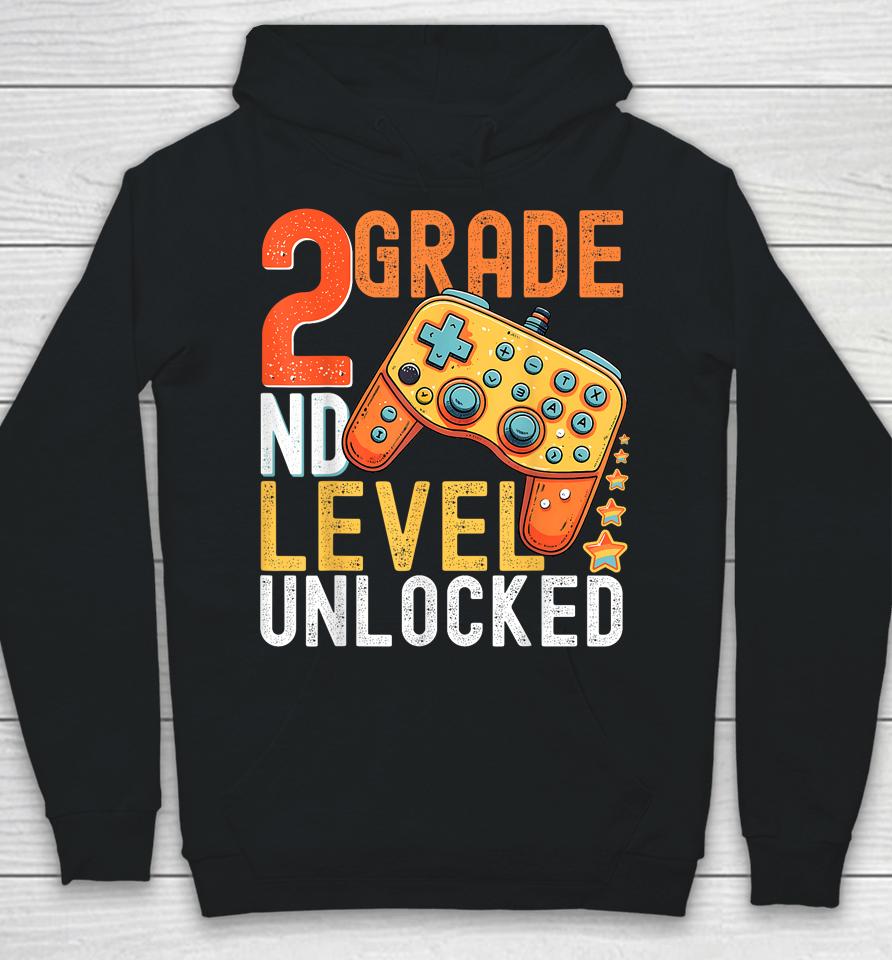 2Nd Grade Level Unlocked Video Game Back To School Boys Hoodie
