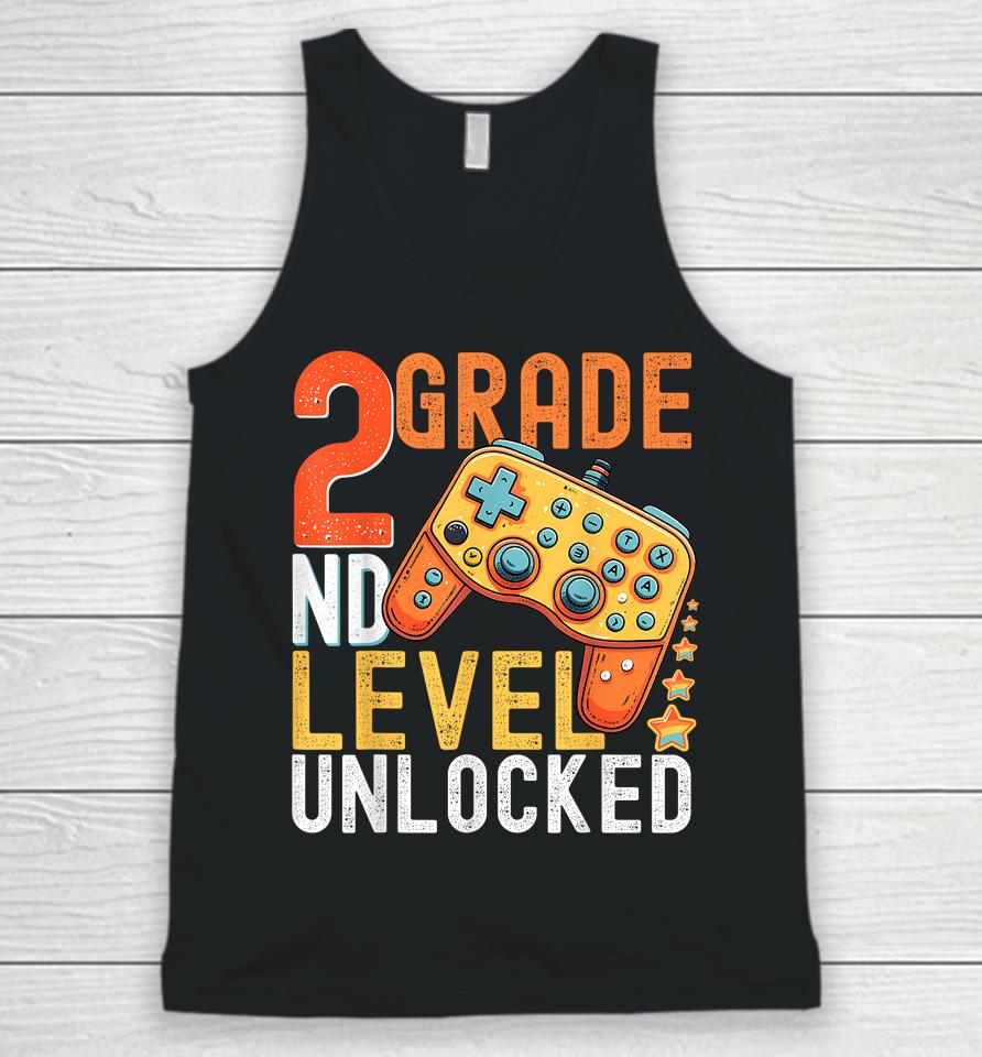 2Nd Grade Level Unlocked Video Game Back To School Boys Unisex Tank Top