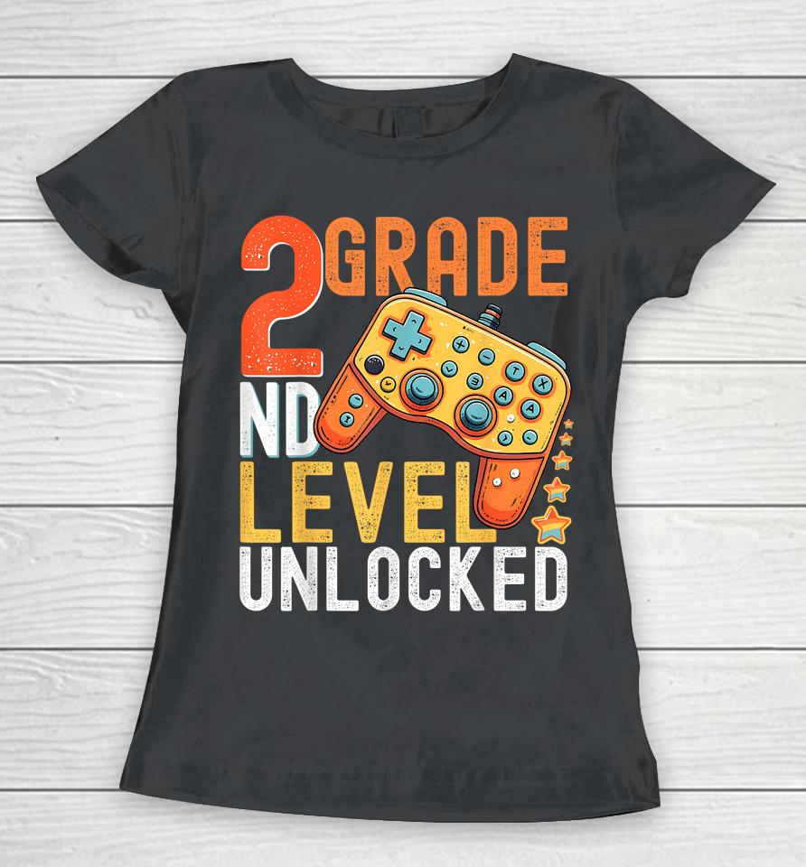 2Nd Grade Level Unlocked Video Game Back To School Boys Women T-Shirt