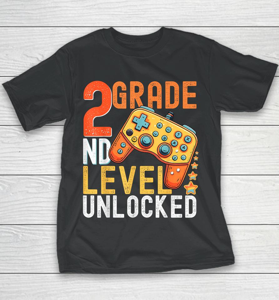 2Nd Grade Level Unlocked Video Game Back To School Boys Youth T-Shirt