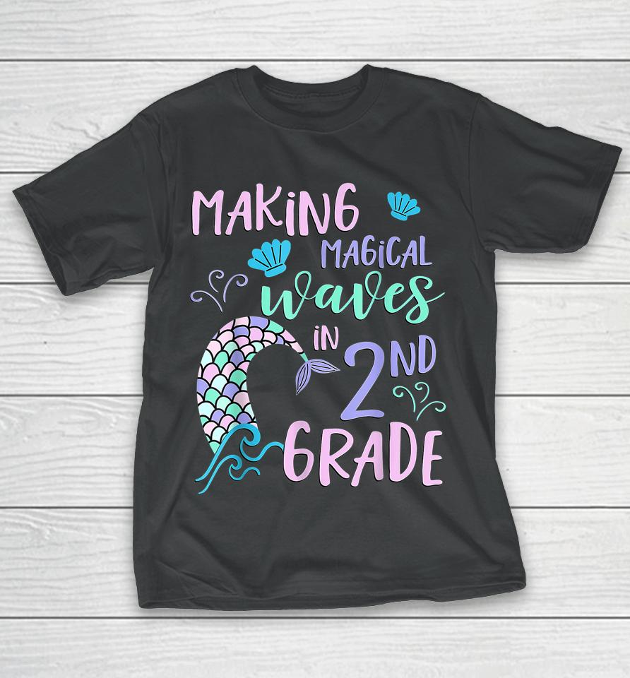 2Nd Grade Shirt For Girls Cute Mermaid Back To School Second T-Shirt