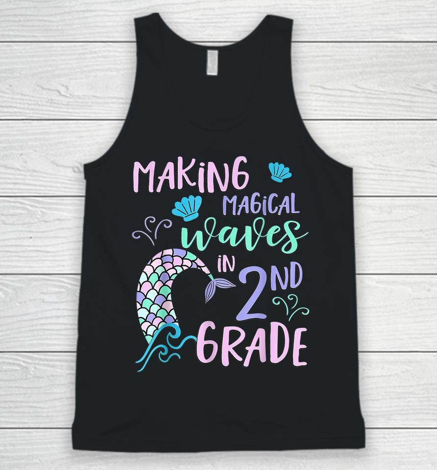 2Nd Grade Shirt For Girls Cute Mermaid Back To School Second Unisex Tank Top