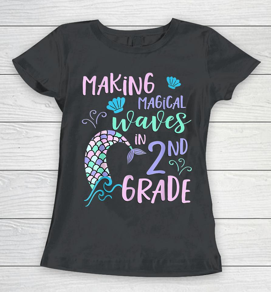 2Nd Grade Shirt For Girls Cute Mermaid Back To School Second Women T-Shirt