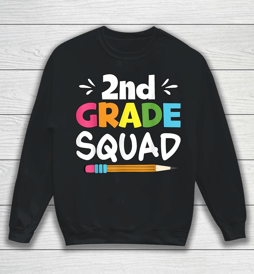 2Nd Grade Squad Second Teacher Student Team Back To School Sweatshirt