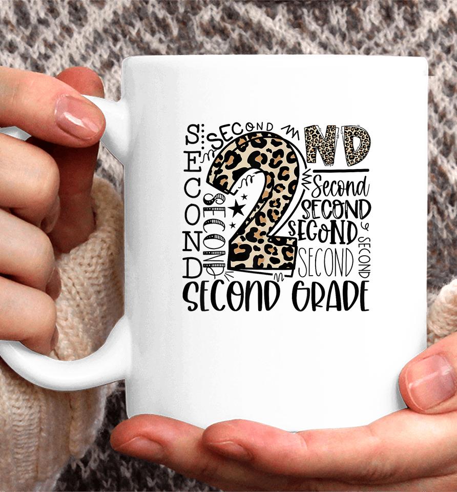2Nd Grade Typography Second Grade Teacher Back To School Coffee Mug