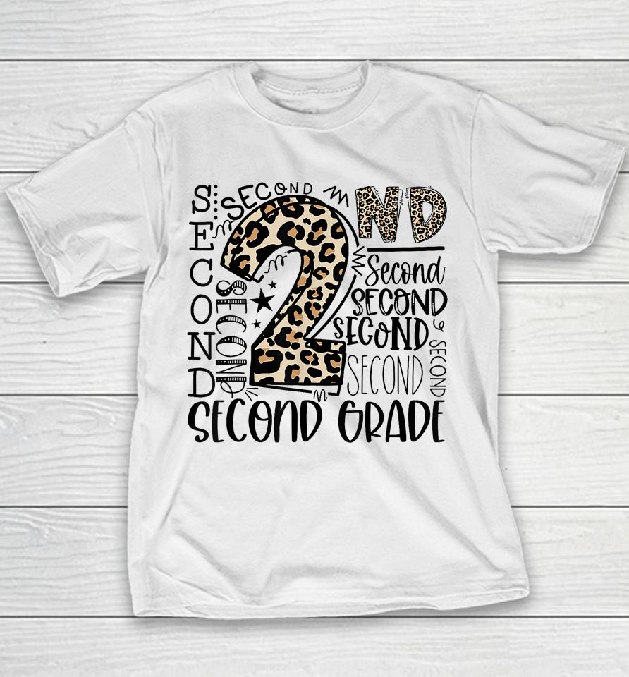 2Nd Grade Typography Second Grade Teacher Back To School Youth T-Shirt
