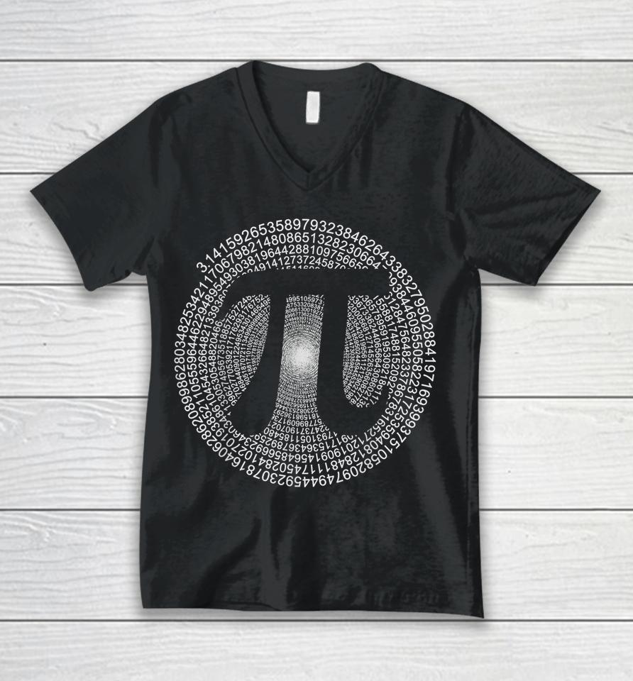 3 14 Pi Number Symbol Math Science Pi Day Unisex V-Neck T-Shirt