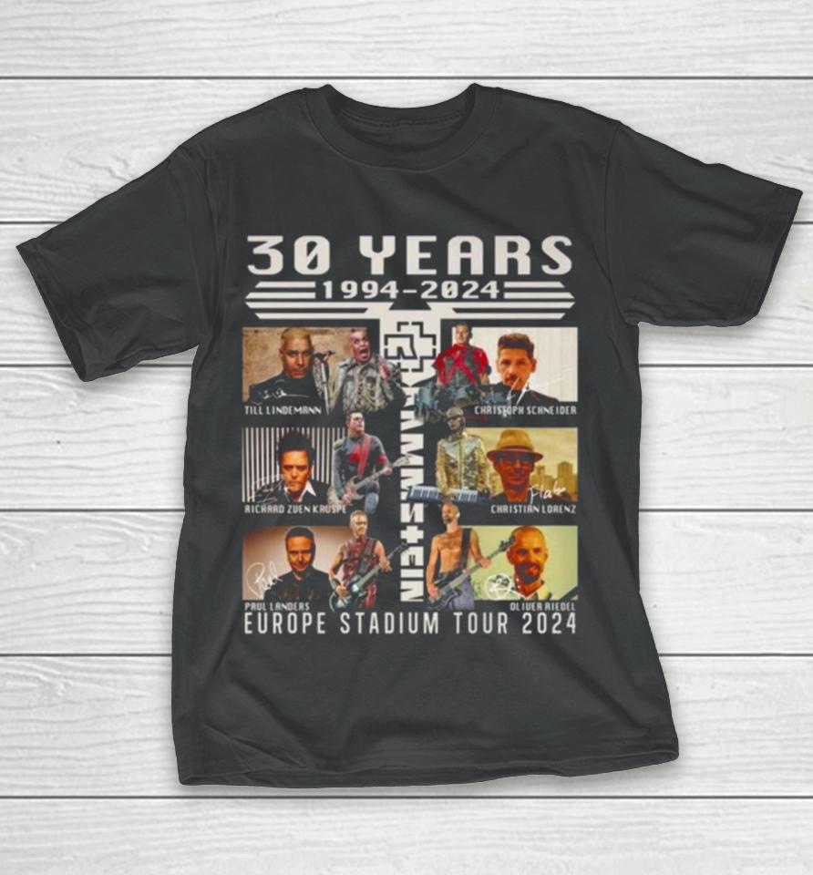 30 Years 1994 2024 Rammstein Europe Stadium Tour 2024 T-Shirt