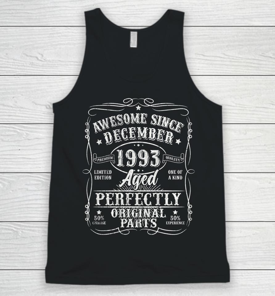 30 Years Old Vintage December 1993 Gifts 30Th Birthday Unisex Tank Top