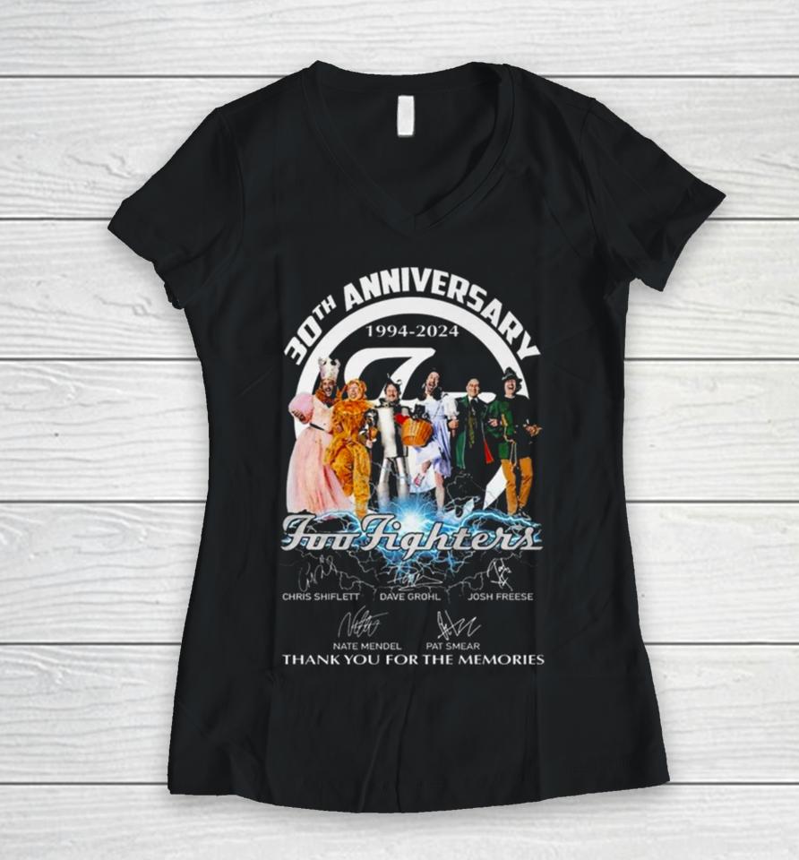 30Th Anniversary 1994 2024 Foo Fighters Thank You For The Memories Women V-Neck T-Shirt