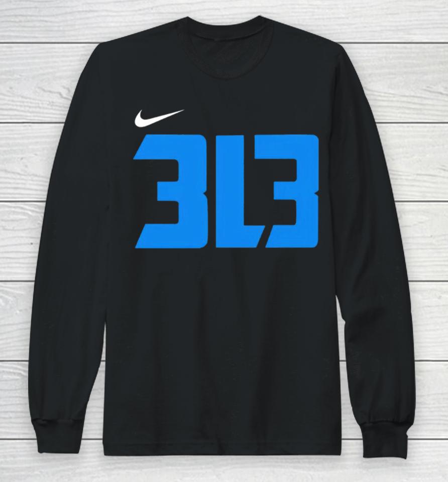 313 3L3 Detroit Lions Long Sleeve T-Shirt