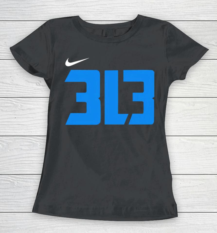 313 3L3 Detroit Lions Women T-Shirt