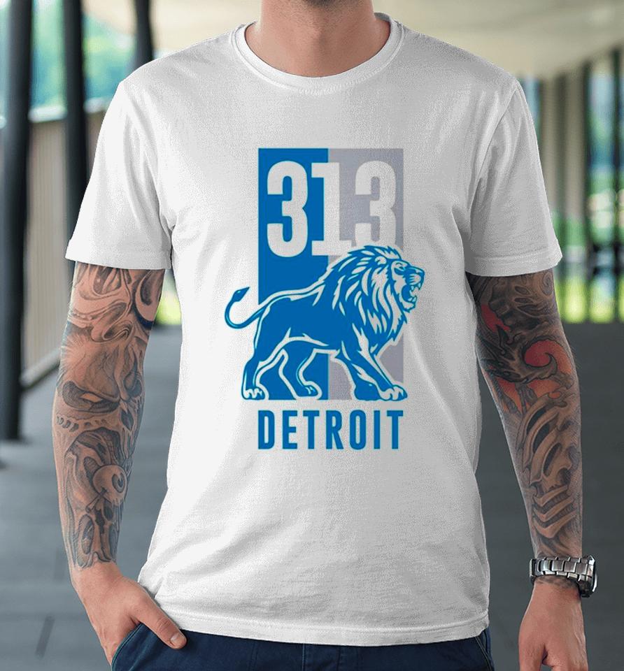 313 Detroit Lions Michigan Football Premium T-Shirt
