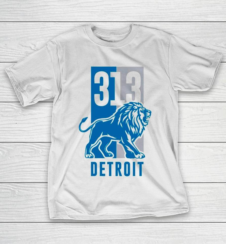 313 Detroit Lions Michigan Football T-Shirt