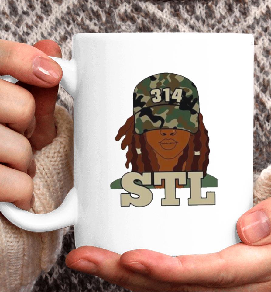 314 Stl St. Louis Black Woman Locs Coffee Mug