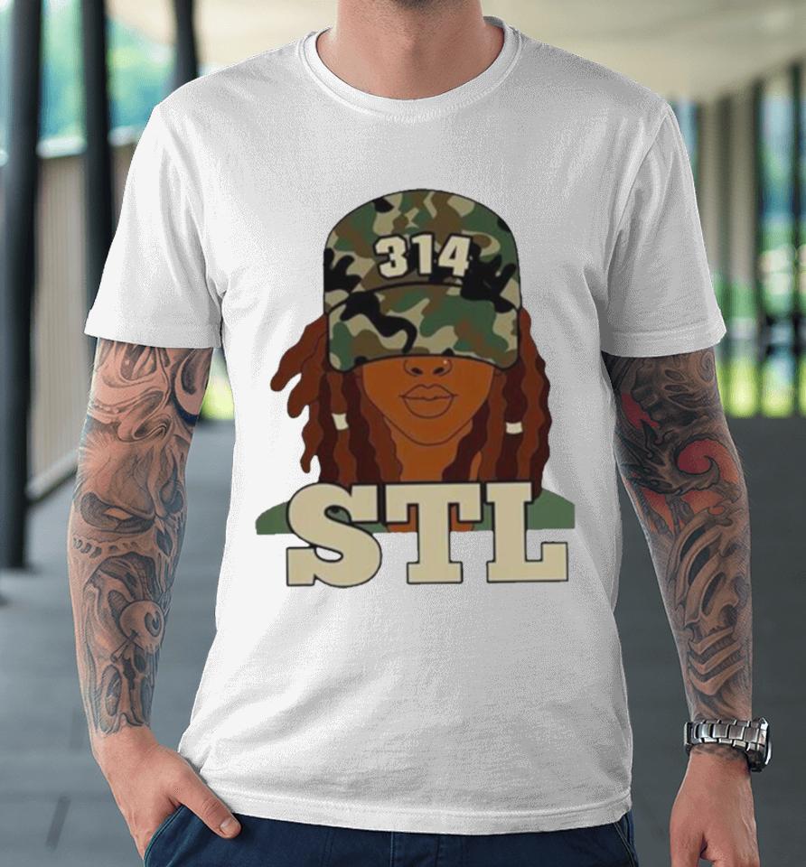 314 Stl St. Louis Black Woman Locs Premium T-Shirt