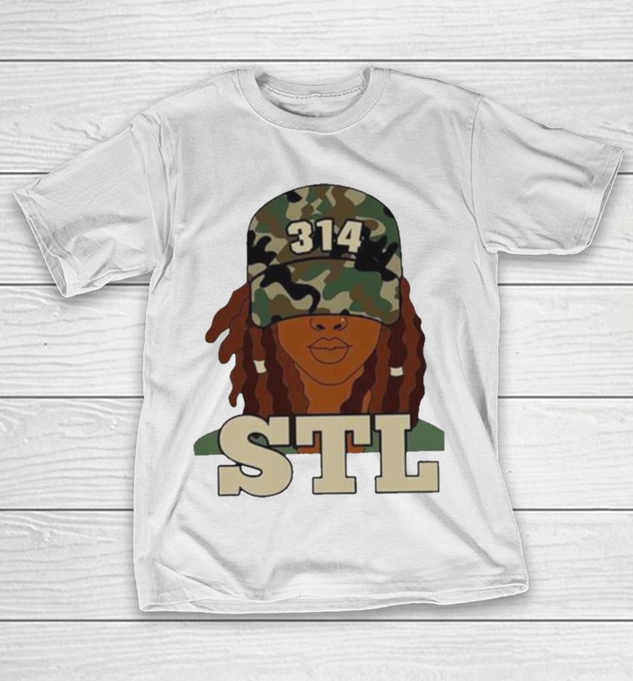 314 Stl St. Louis Black Woman Locs T-Shirt