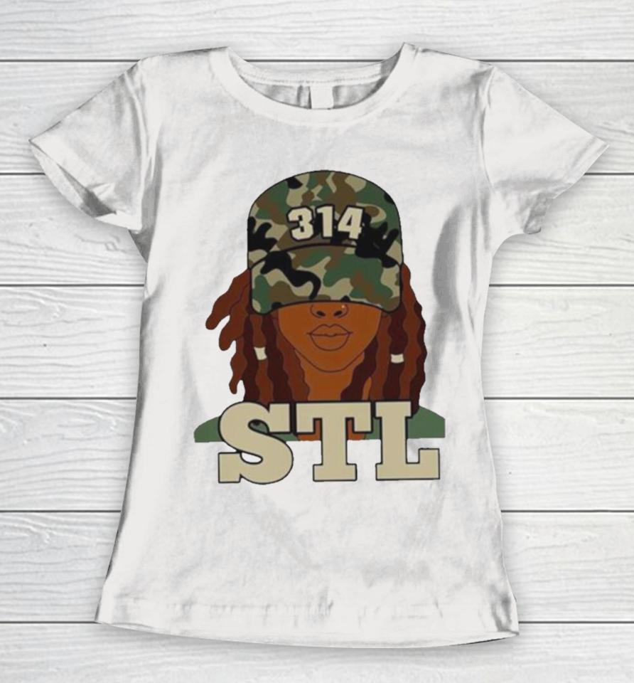 314 Stl St. Louis Black Woman Locs Women T-Shirt