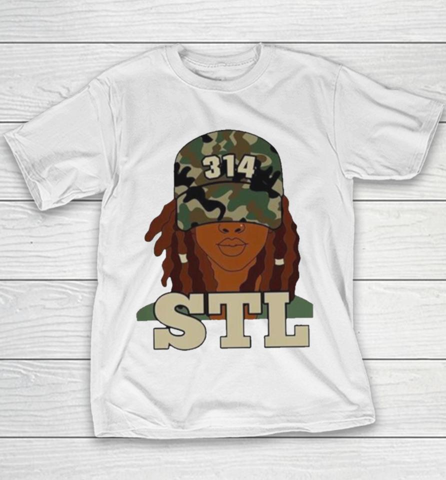 314 Stl St. Louis Black Woman Locs Youth T-Shirt
