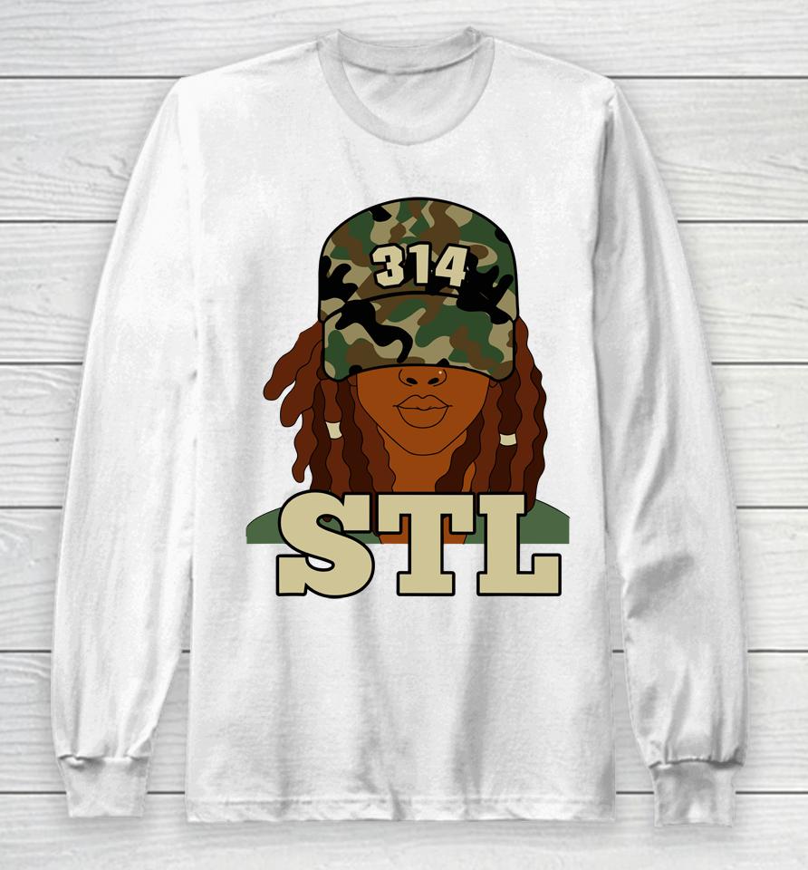 314 Stl St. Louis Black Woman Locs Long Sleeve T-Shirt