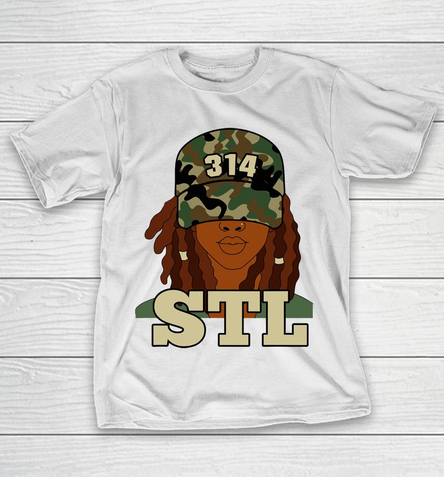 314 Stl St. Louis Black Woman Locs T-Shirt