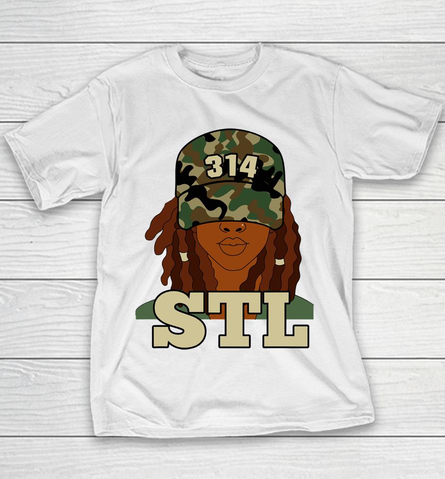 314 Stl St. Louis Black Woman Locs Youth T-Shirt