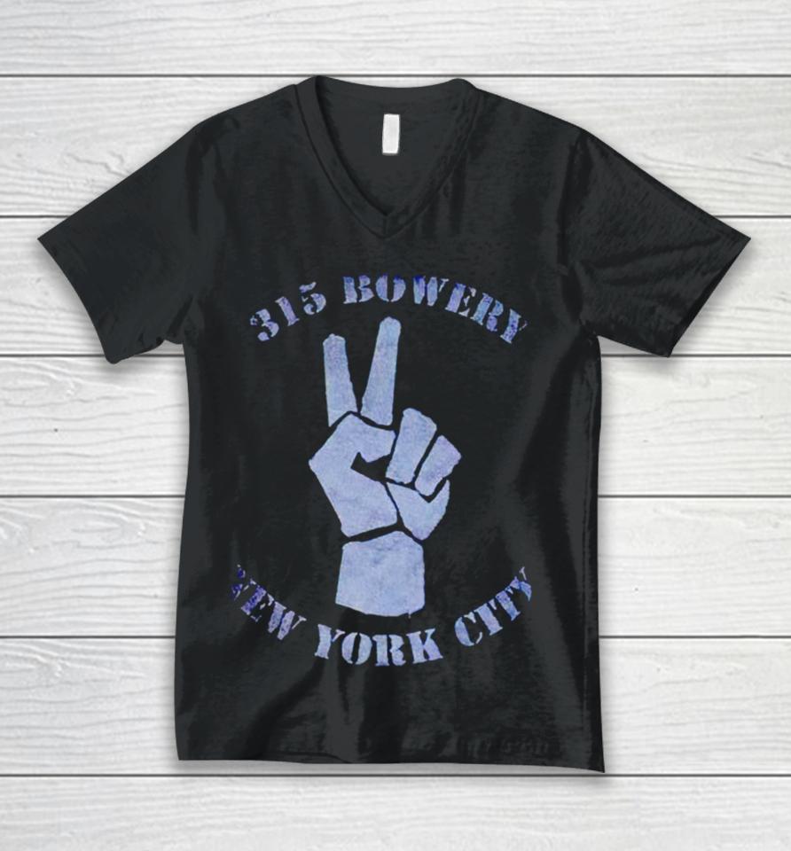 315 Bowery New York City Unisex V-Neck T-Shirt