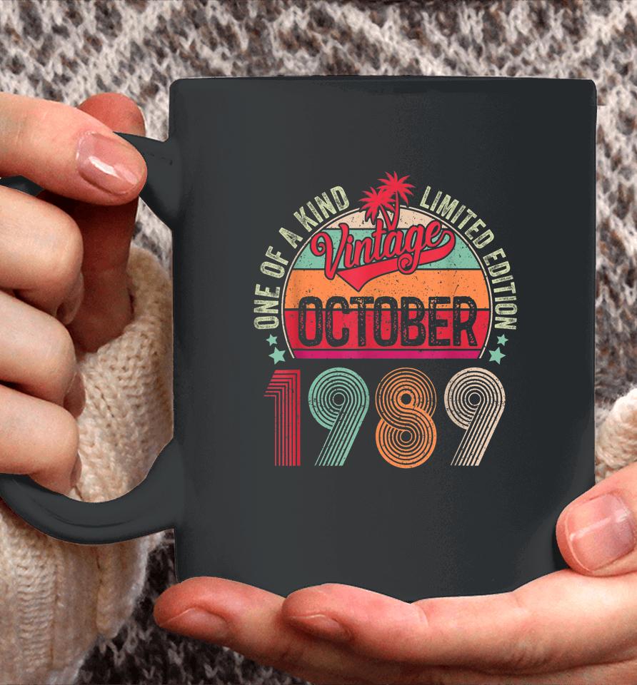 33 Years Old Gifts 33Rd Birthday Vintage October 1989 Coffee Mug