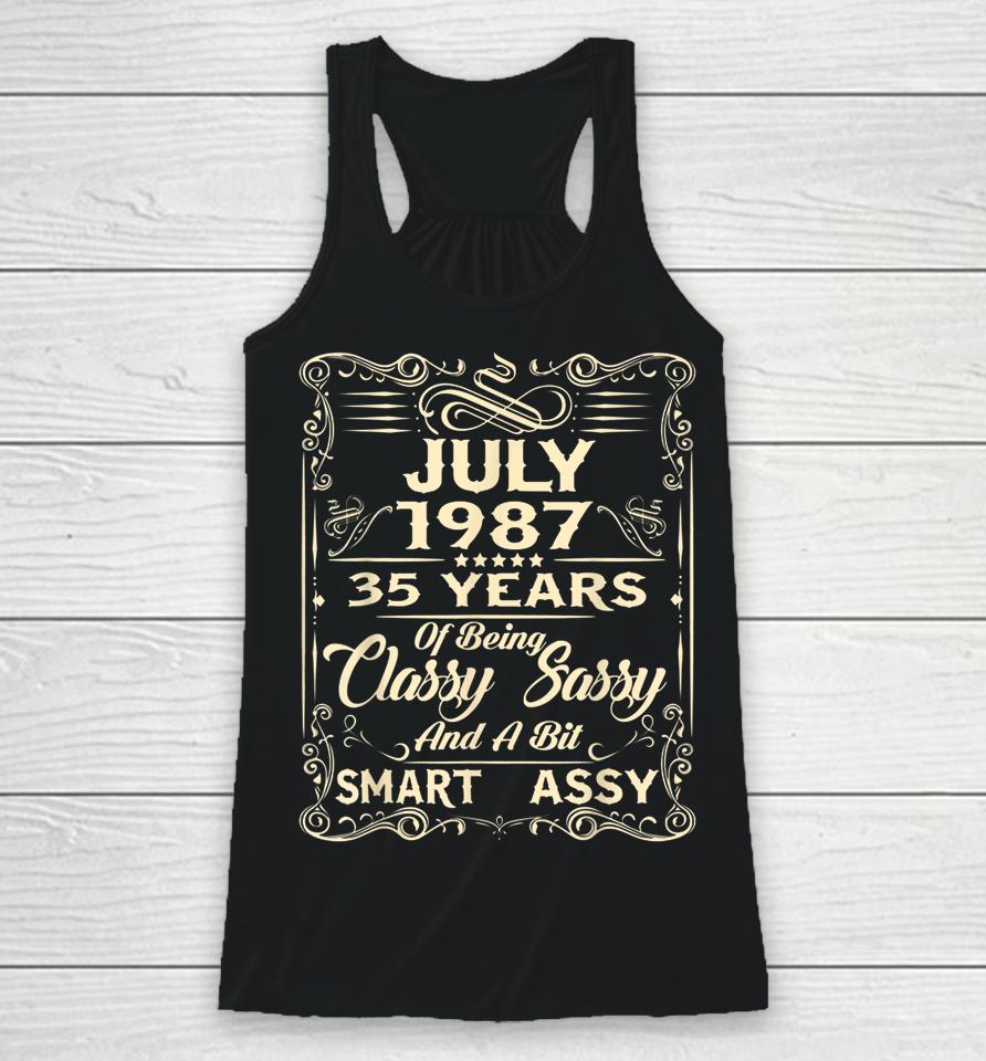 35Th Birthday Gifts For Her Him Who Were Born July 1987 Racerback Tank