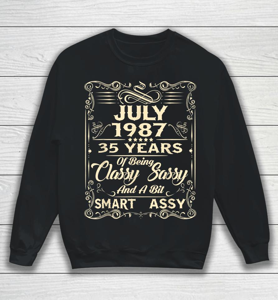 35Th Birthday Gifts For Her Him Who Were Born July 1987 Sweatshirt