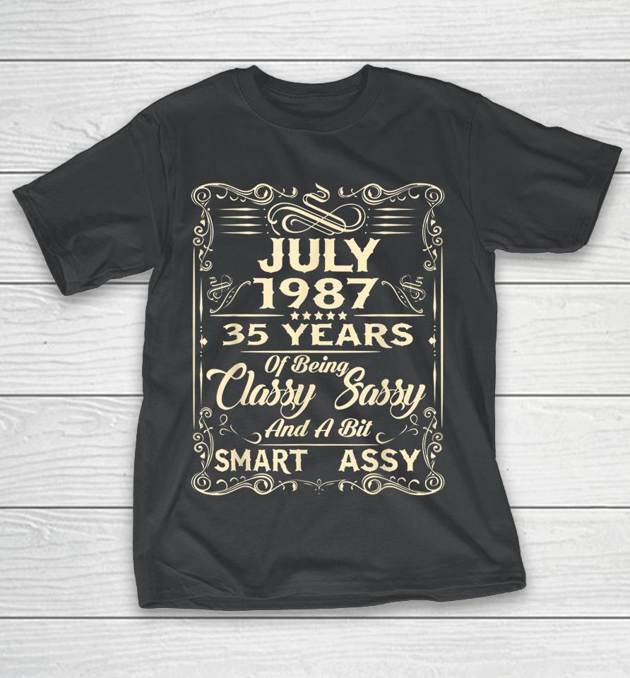 35Th Birthday Gifts For Her Him Who Were Born July 1987 T-Shirt