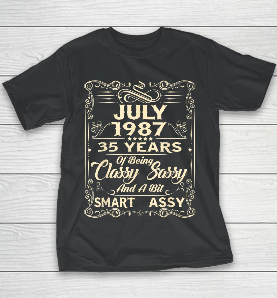 35Th Birthday Gifts For Her Him Who Were Born July 1987 Youth T-Shirt