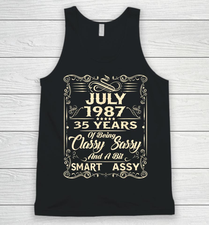 35Th Birthday Gifts For Her Him Who Were Born July 1987 Unisex Tank Top
