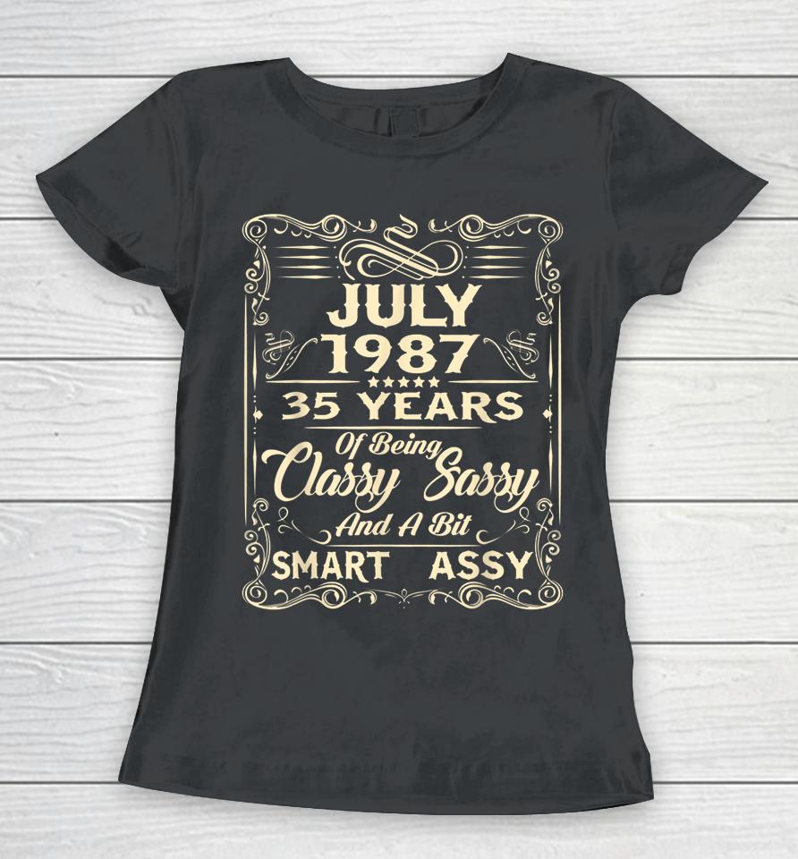 35Th Birthday Gifts For Her Him Who Were Born July 1987 Women T-Shirt