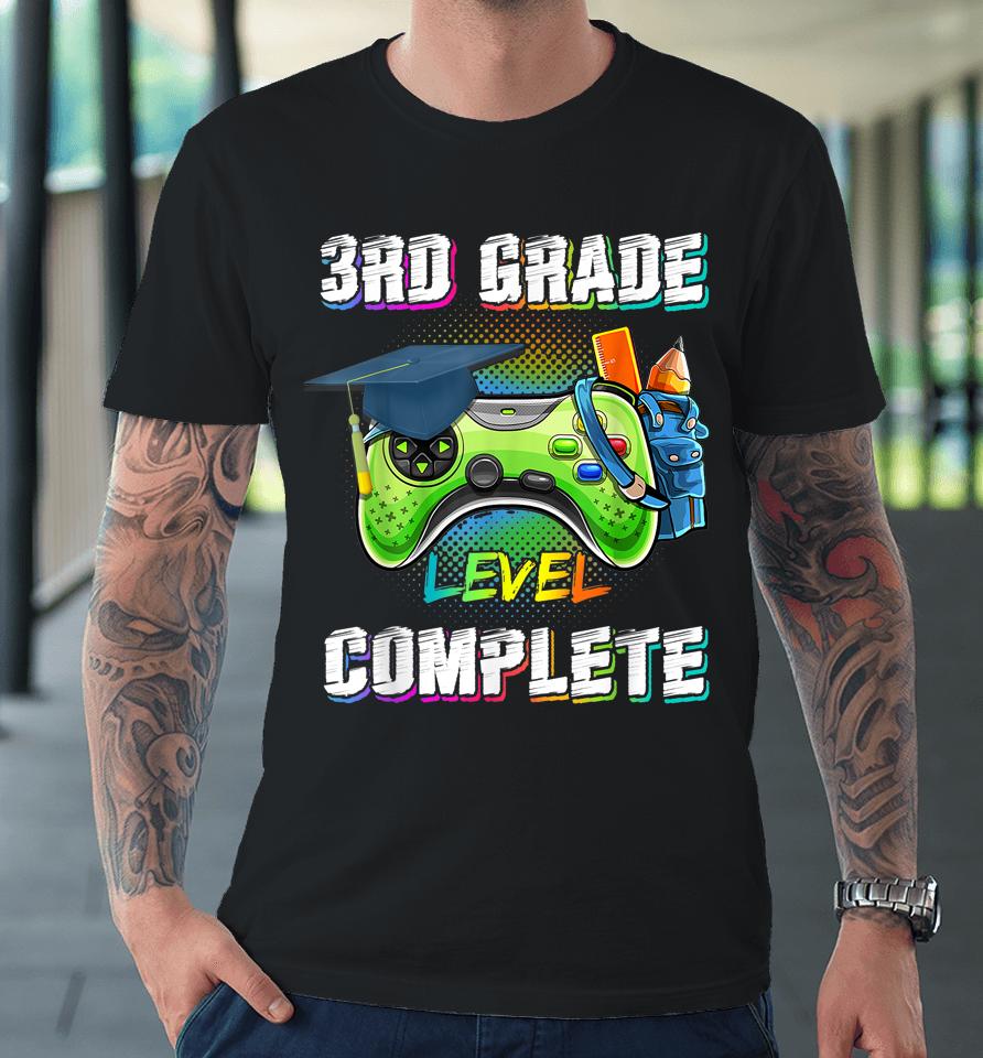 3Rd Grade Level Complete Class Of 2022 Graduation Gamer Premium T-Shirt