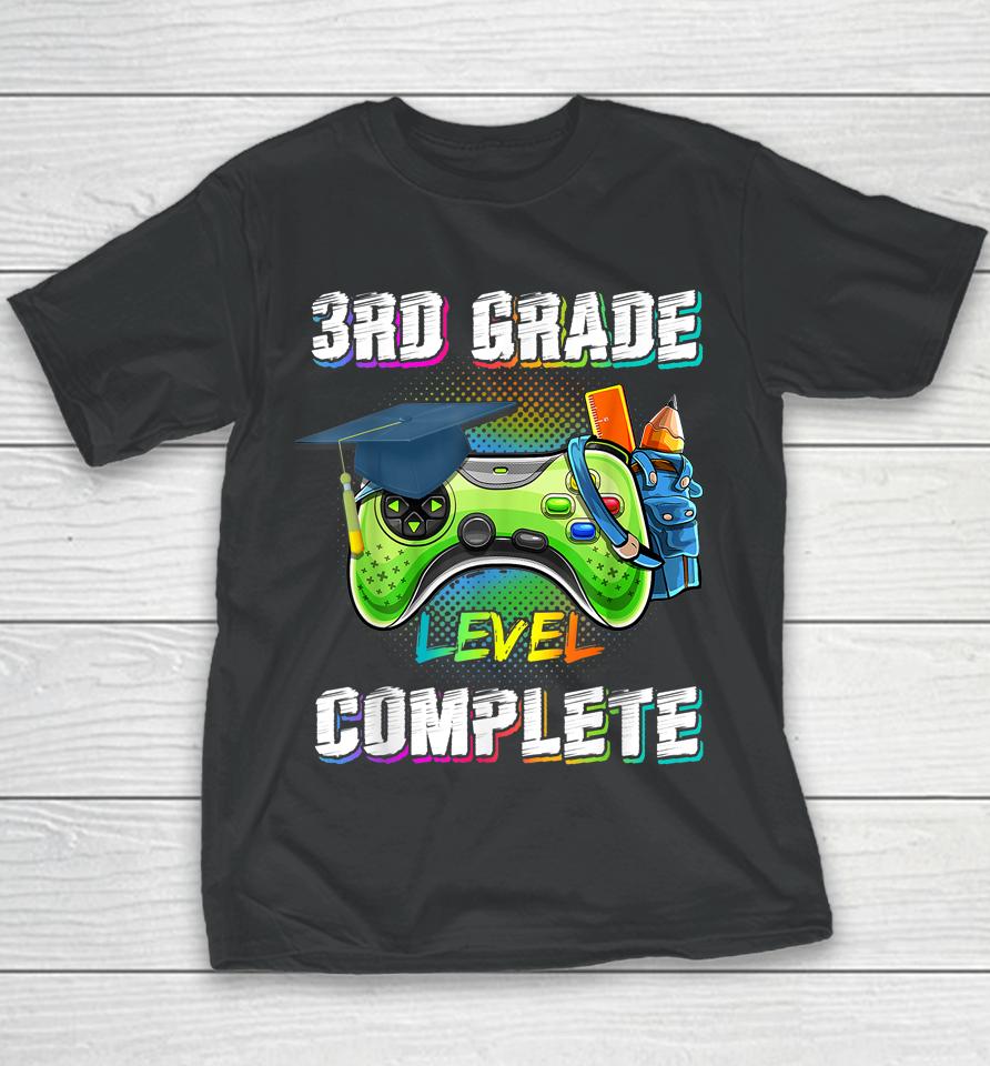 3Rd Grade Level Complete Class Of 2022 Graduation Gamer Youth T-Shirt