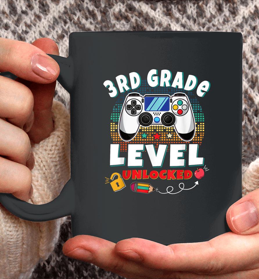 3Rd Grade Level Unlocked Video Game Back To School Boys Coffee Mug