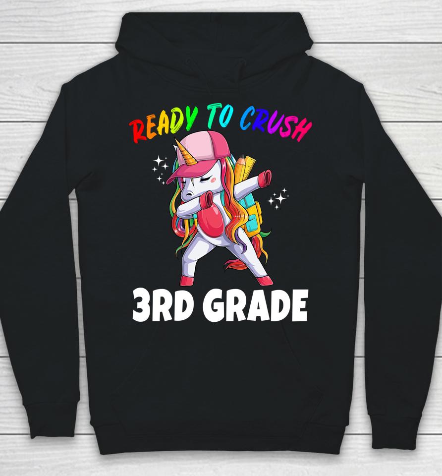 3Rd Grade Unicorn First Day Of School Gift Girls Rainbow Hoodie