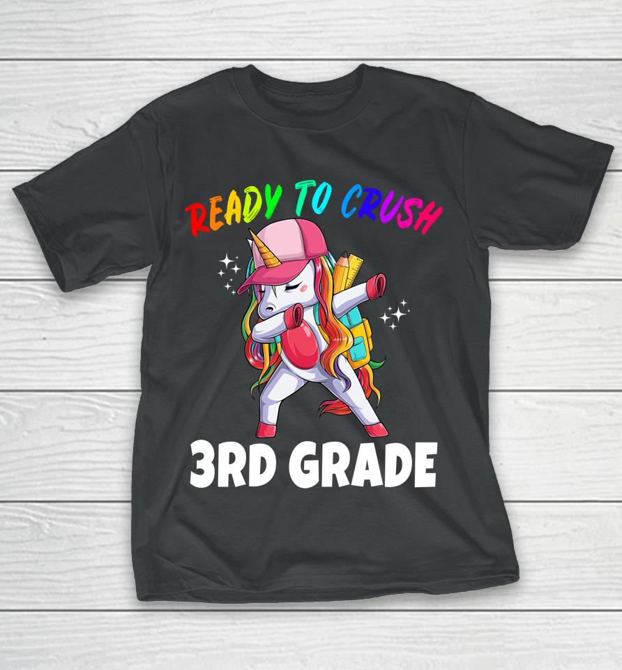 3Rd Grade Unicorn First Day Of School Gift Girls Rainbow T-Shirt