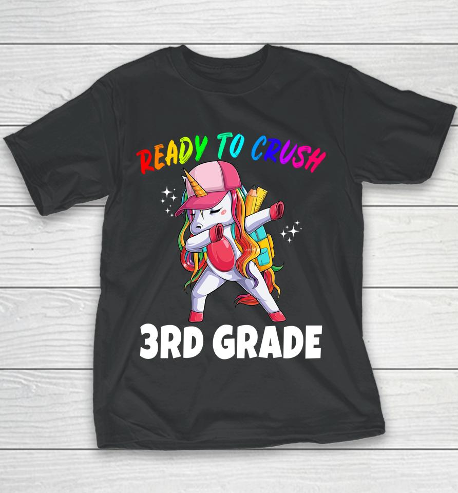 3Rd Grade Unicorn First Day Of School Gift Girls Rainbow Youth T-Shirt